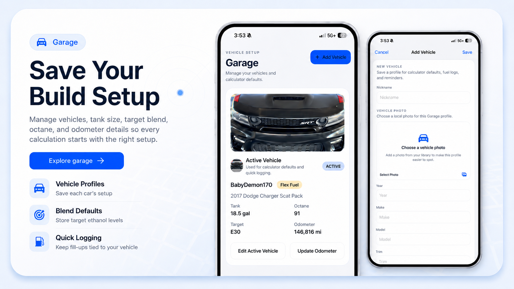 85Blends Vehicle Garage